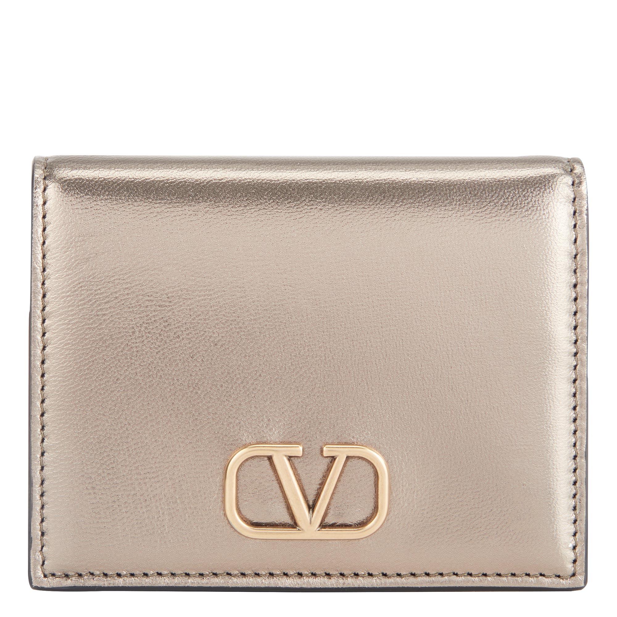 V-Logo Small Flap Wallet
